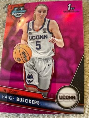 Bowman Chrome UConn Paige Bueckers Basketball Trading Card - Pink